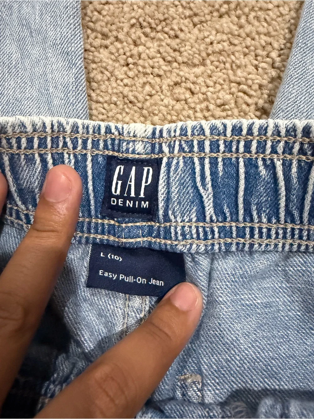 GAP Light Blue Elastic Waist Denim Jeans